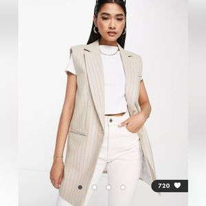 Calvin Klein Vest in Khaki Stripes